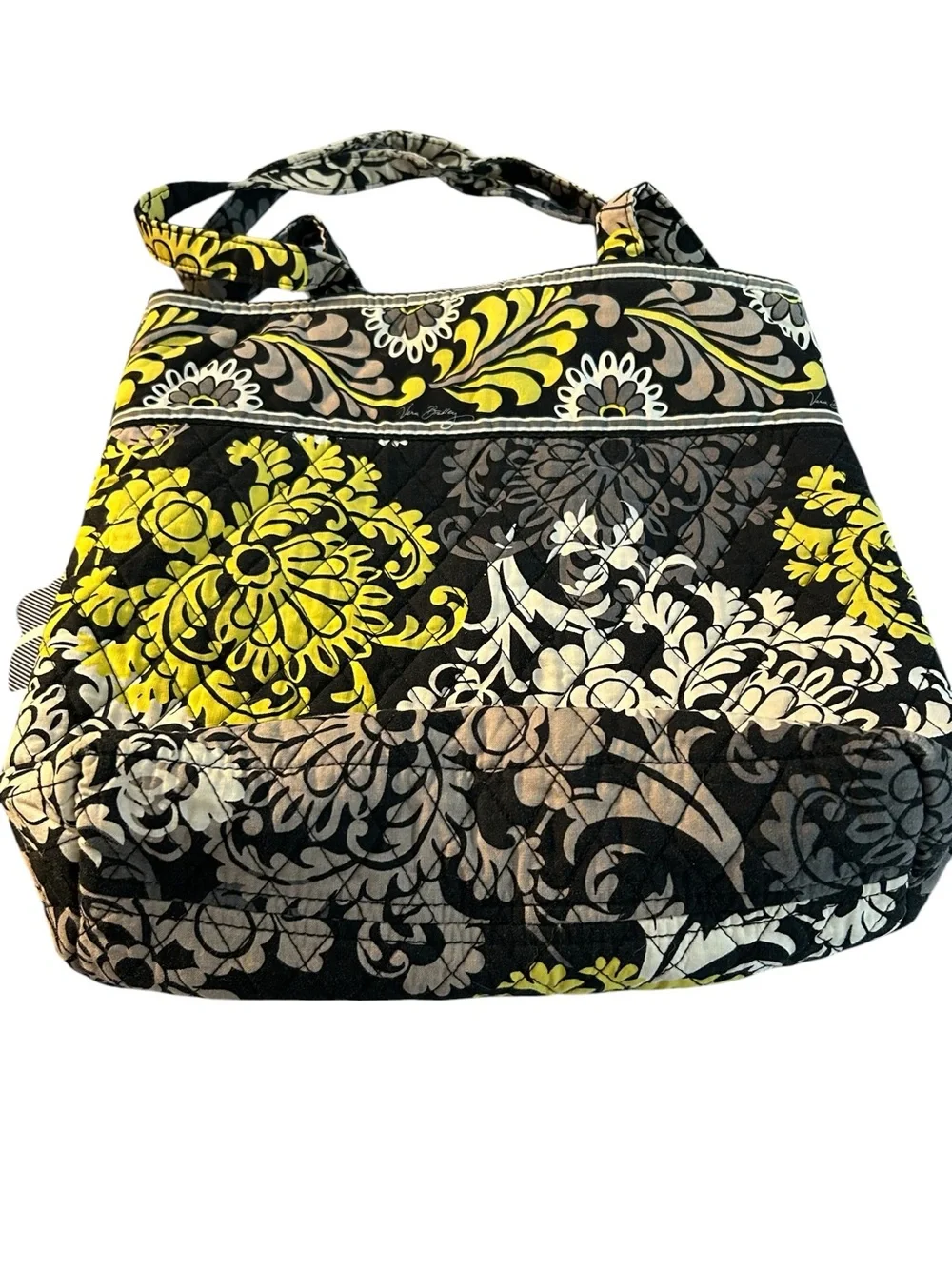 Vera Bradley Baroque Paisley Shoulder Tote Bag Purse w/Toggle Spotless EUC